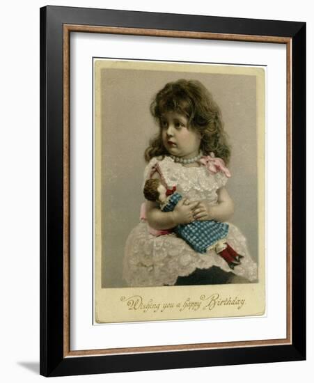 Girl and Doll, 1900-null-Framed Art Print