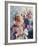 Girl and Petit Point-Pierre-Auguste Renoir-Framed Premium Giclee Print