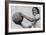 Girl and Volley Ball-Ansel Adams-Framed Art Print