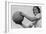 Girl and Volley Ball-Ansel Adams-Framed Art Print