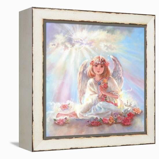 Girl Angel on Cloud-Judy Mastrangelo-Framed Premier Image Canvas