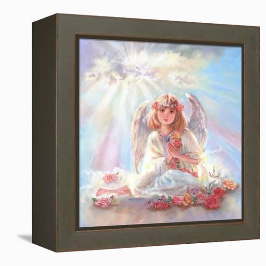 Girl Angel on Cloud-Judy Mastrangelo-Framed Premier Image Canvas