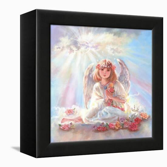 Girl Angel on Cloud-Judy Mastrangelo-Framed Premier Image Canvas