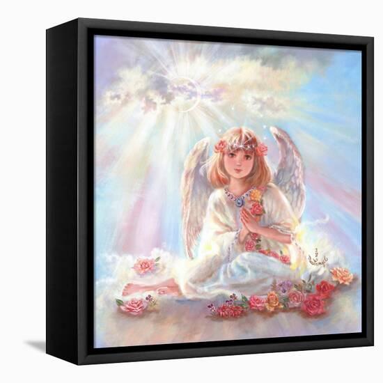 Girl Angel on Cloud-Judy Mastrangelo-Framed Premier Image Canvas