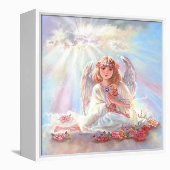 Girl Angel on Cloud-Judy Mastrangelo-Framed Premier Image Canvas