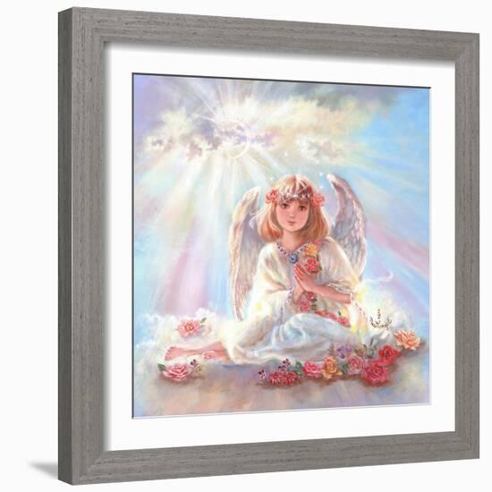 Girl Angel on Cloud-Judy Mastrangelo-Framed Giclee Print