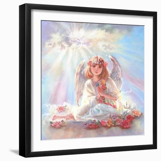 Girl Angel on Cloud-Judy Mastrangelo-Framed Giclee Print