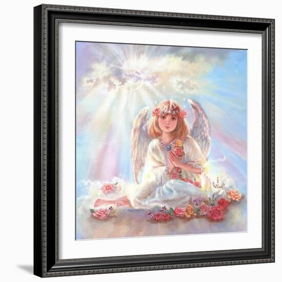 Girl Angel on Cloud-Judy Mastrangelo-Framed Giclee Print