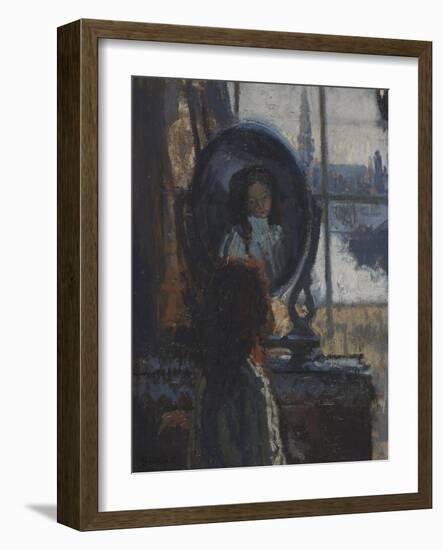 Girl at a Looking-Glass, Little Rachel, 1907-Walter Richard Sickert-Framed Giclee Print