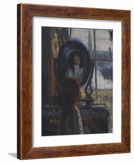 Girl at a Looking-Glass, Little Rachel, 1907-Walter Richard Sickert-Framed Giclee Print