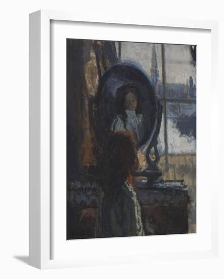 Girl at a Looking-Glass, Little Rachel, 1907-Walter Richard Sickert-Framed Giclee Print