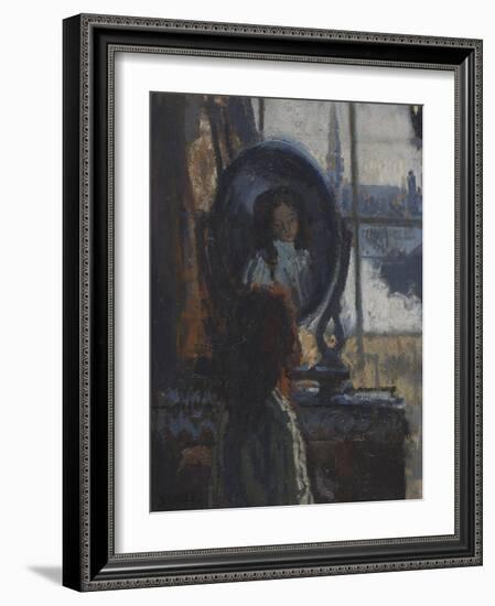 Girl at a Looking-Glass, Little Rachel, 1907-Walter Richard Sickert-Framed Giclee Print