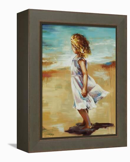 Girl at the Beach-Sydney Edmunds-Framed Premier Image Canvas