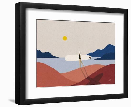 Girl at the Beach-Fabian Lavater-Framed Photographic Print
