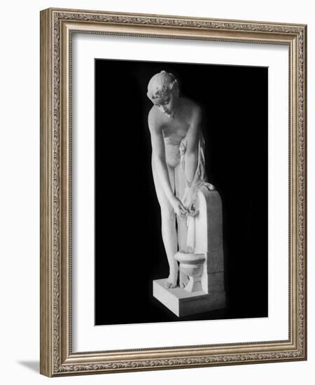 Girl at the Fountain, 19th Century-Alexandre Schoenewerk-Framed Photographic Print