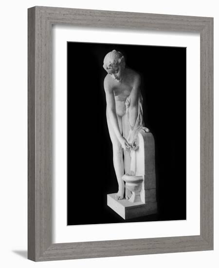 Girl at the Fountain, 19th Century-Alexandre Schoenewerk-Framed Photographic Print