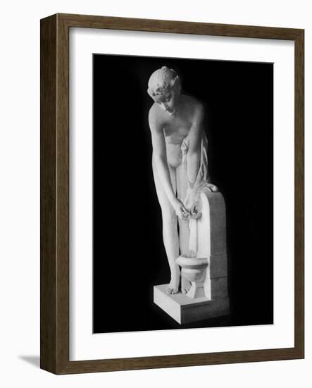 Girl at the Fountain, 19th Century-Alexandre Schoenewerk-Framed Photographic Print