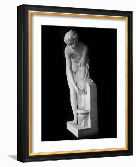 Girl at the Fountain, 19th Century-Alexandre Schoenewerk-Framed Photographic Print