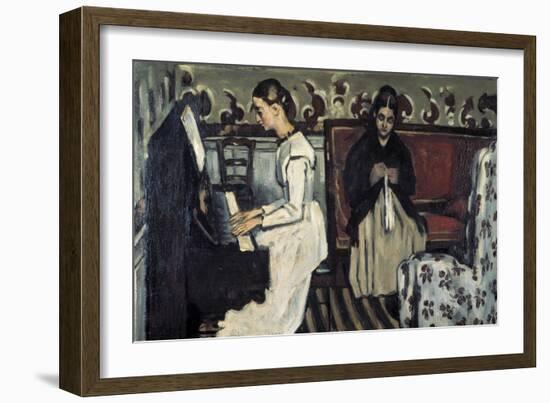 Girl at the Piano (Overture to Tannhause), C1868-Paul Cézanne-Framed Giclee Print