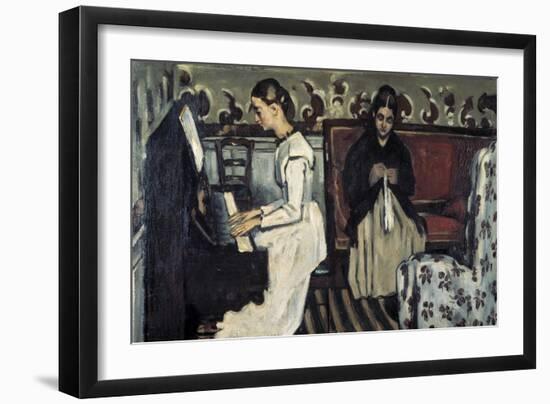 Girl at the Piano (Overture to Tannhause), C1868-Paul Cézanne-Framed Giclee Print