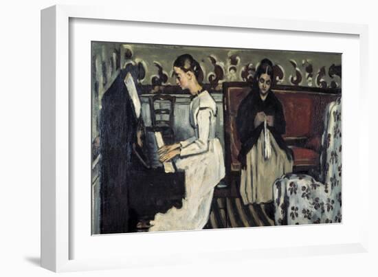 Girl at the Piano (Overture to Tannhause), C1868-Paul Cézanne-Framed Giclee Print