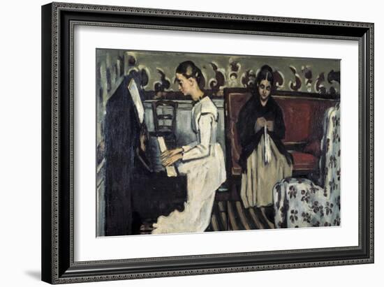 Girl at the Piano (Overture to Tannhause), C1868-Paul Cézanne-Framed Giclee Print