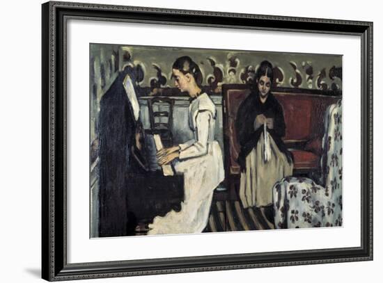 Girl at the Piano (Overture to Tannhause), C1868-Paul Cézanne-Framed Giclee Print