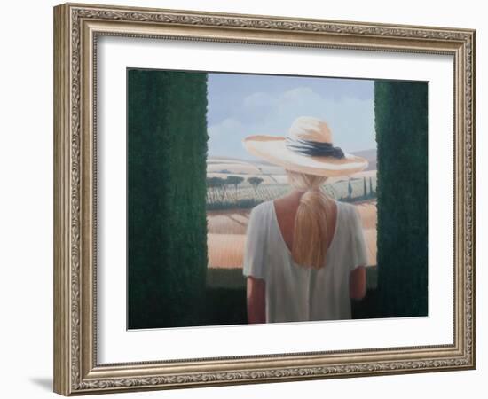 Girl, Back View, Tuscany, 2012-Lincoln Seligman-Framed Giclee Print