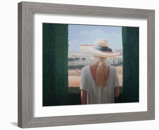 Girl, Back View, Tuscany, 2012-Lincoln Seligman-Framed Giclee Print