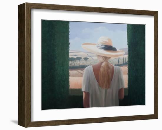 Girl, Back View, Tuscany, 2012-Lincoln Seligman-Framed Giclee Print