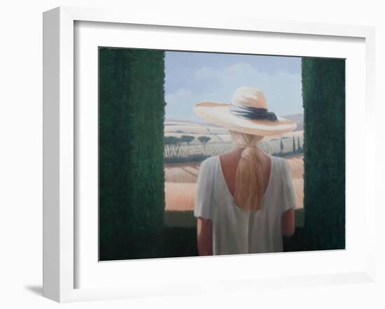 Girl, Back View, Tuscany, 2012-Lincoln Seligman-Framed Giclee Print