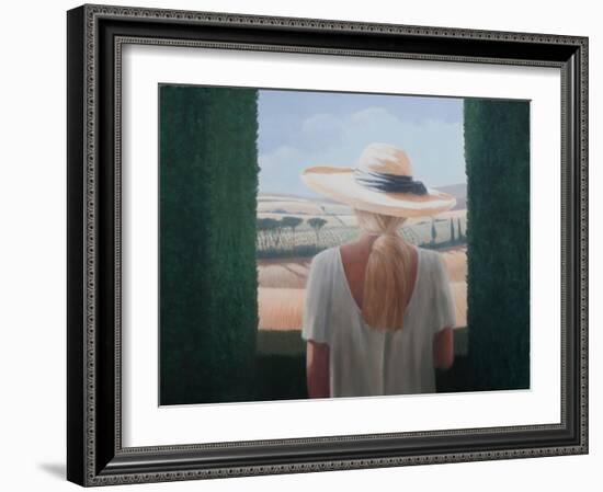 Girl, Back View, Tuscany, 2012-Lincoln Seligman-Framed Giclee Print