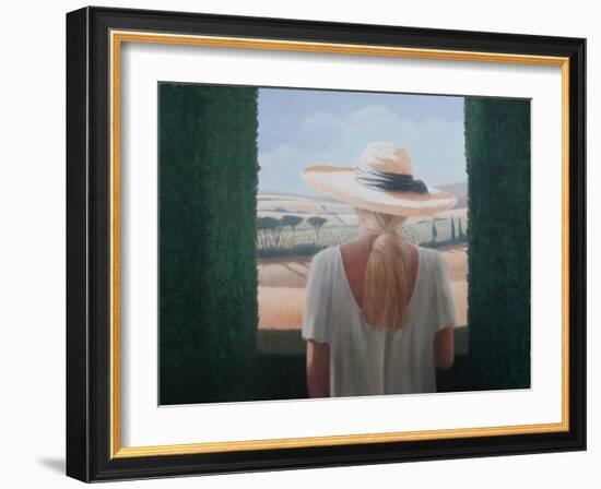 Girl, Back View, Tuscany, 2012-Lincoln Seligman-Framed Giclee Print