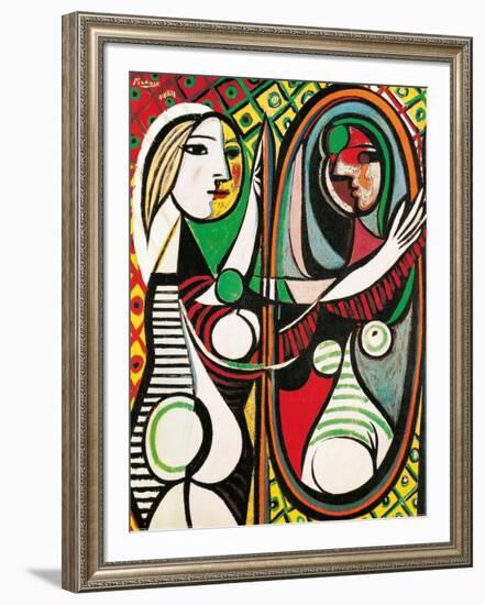 Girl Before a Mirror, c.1932-Pablo Picasso-Framed Art Print