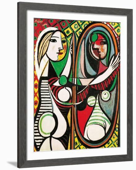 Girl Before a Mirror, c.1932-Pablo Picasso-Framed Art Print