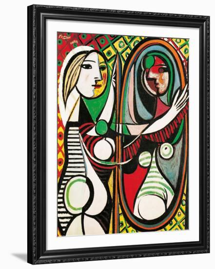 Girl Before a Mirror, c.1932-Pablo Picasso-Framed Art Print