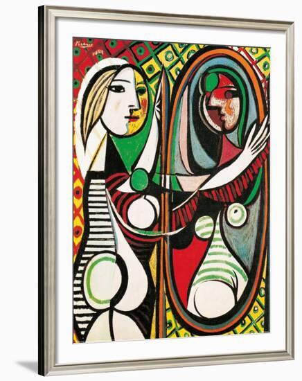 Girl Before a Mirror, c.1932-Pablo Picasso-Framed Art Print