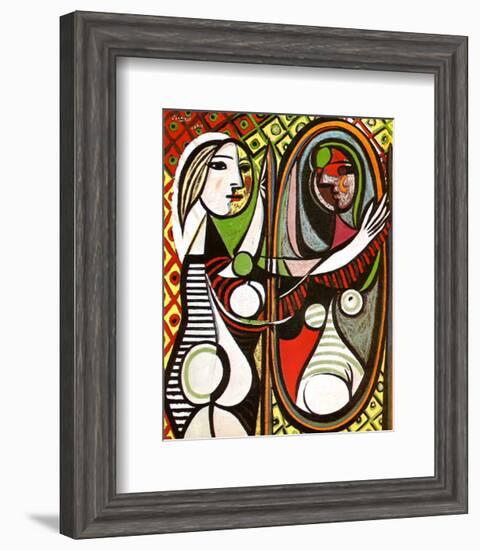 Girl Before a Mirror, c.1932-Pablo Picasso-Framed Art Print