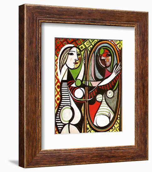 Girl Before a Mirror, c.1932-Pablo Picasso-Framed Art Print