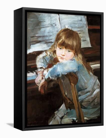 Girl before the Piano, Late C19th-Francisco Torrescassana-Framed Premier Image Canvas