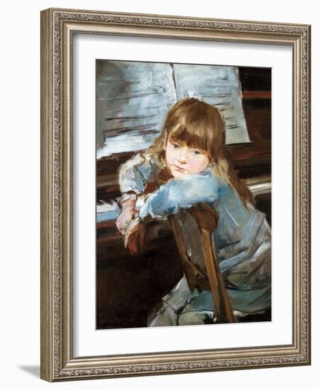 Girl before the Piano, Late C19th-Francisco Torrescassana-Framed Giclee Print