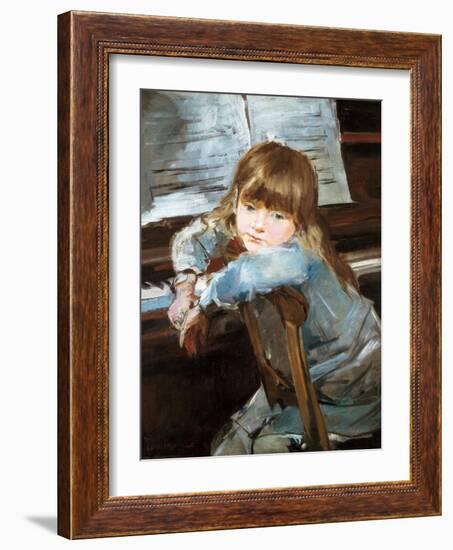 Girl before the Piano, Late C19th-Francisco Torrescassana-Framed Giclee Print