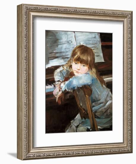 Girl before the Piano, Late C19th-Francisco Torrescassana-Framed Giclee Print