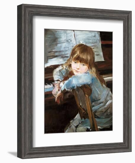 Girl before the Piano, Late C19th-Francisco Torrescassana-Framed Giclee Print