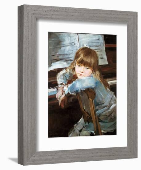 Girl before the Piano, Late C19th-Francisco Torrescassana-Framed Giclee Print