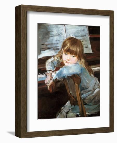 Girl before the Piano, Late C19th-Francisco Torrescassana-Framed Giclee Print