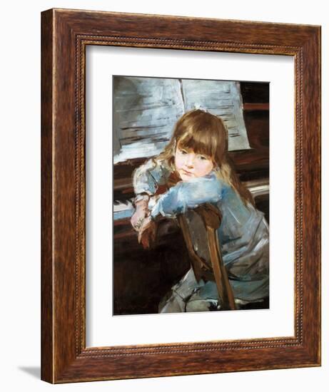 Girl before the Piano, Late C19th-Francisco Torrescassana-Framed Giclee Print