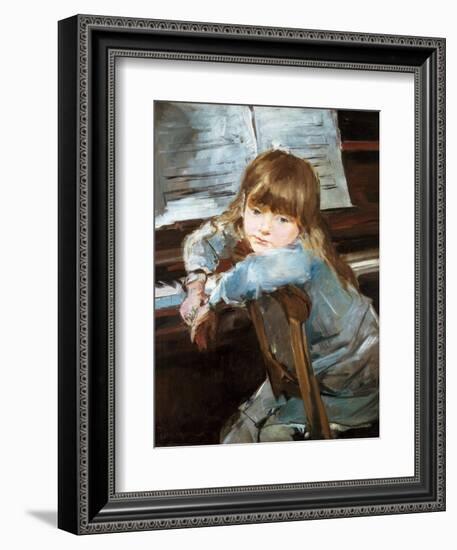 Girl before the Piano, Late C19th-Francisco Torrescassana-Framed Giclee Print