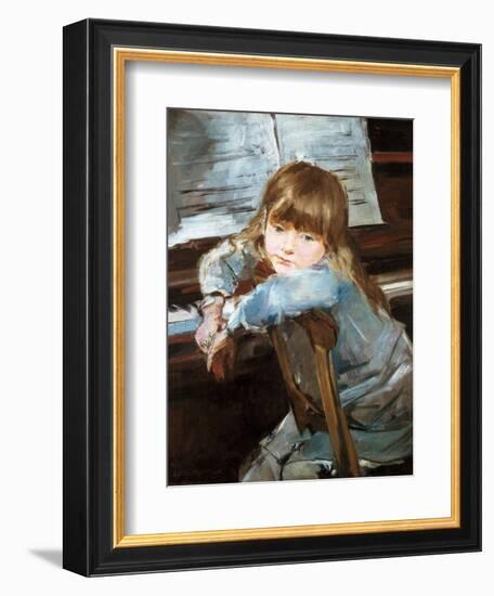 Girl before the Piano, Late C19th-Francisco Torrescassana-Framed Giclee Print