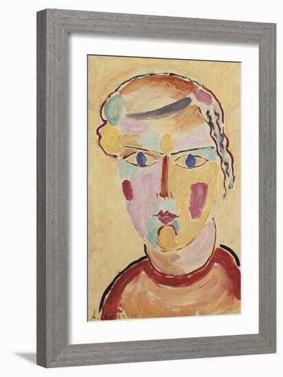 Girl, Bright in Appearance; Madchenkopf, Helle Erscheinung, 1916-Alexej Von Jawlensky-Framed Giclee Print